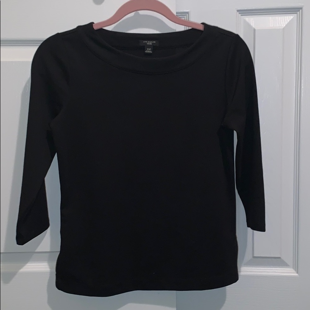 Ann taylor top with side zippers